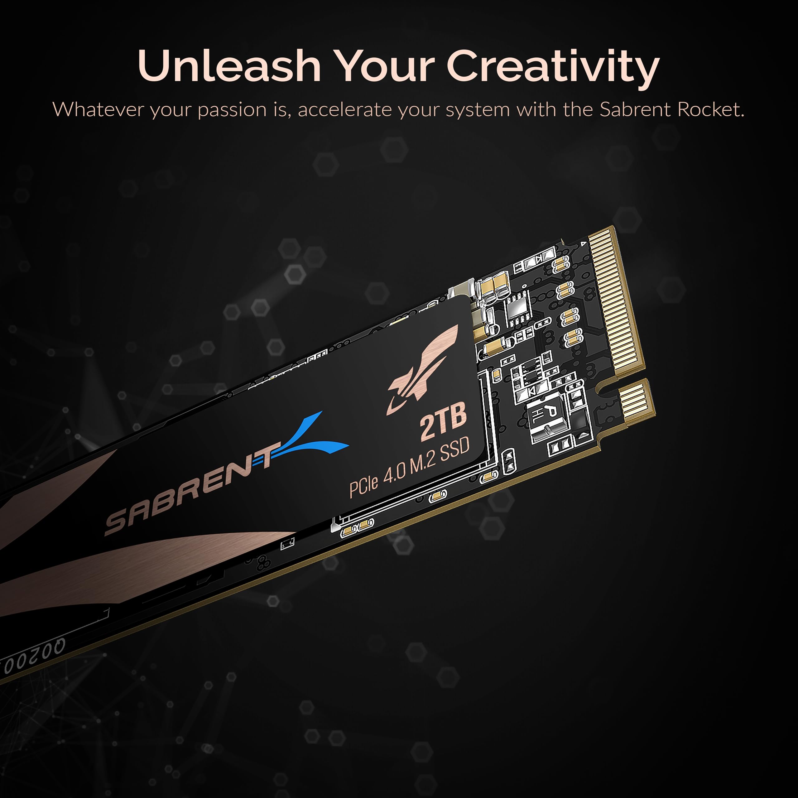 SABRENT Rocket 2TB NVME SSD最大5500MB/秒 Rocket NVMe 4.0 SSD - Sabrent