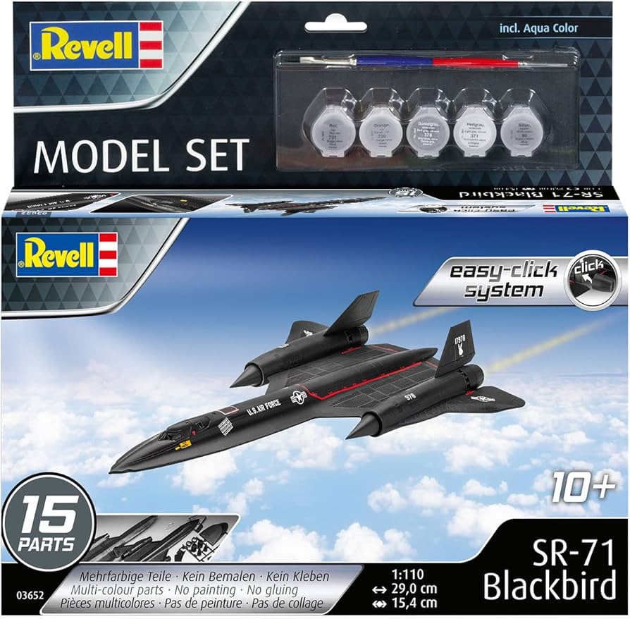 Amazon.com: Revell Easy-Click Model Set 63652 Lockheed SR-71