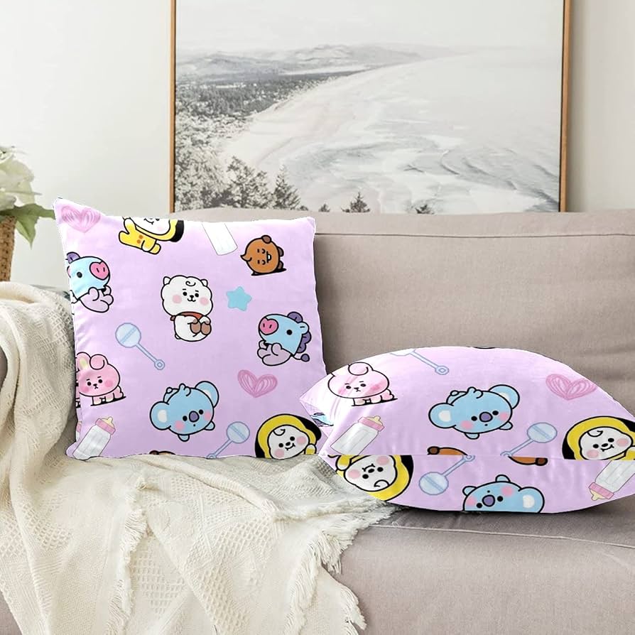 Amazon.co.jp: bts 防弾少年団 クッションカバー bt21 枕カバー