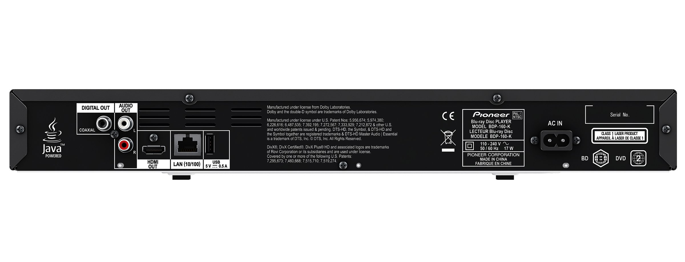 Pioneer BDP-160-K 3D HDMI Blu-ray Player - Black: Amazon.co.uk