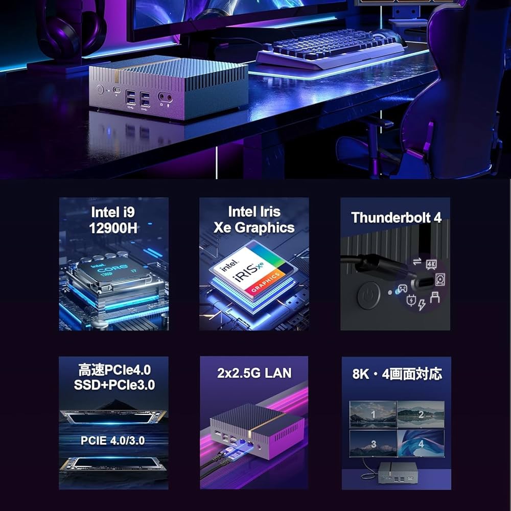 Amazon.co.jp: ミニPC 第12世代インテル Core i9-12900H 14コア 20