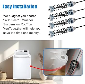 Amazon.com: Upgraded W11396716 Washer Suspension Rod Kits Set