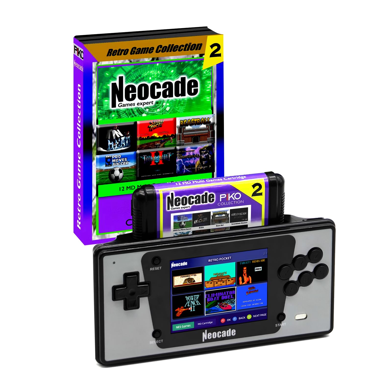 Amazon.co.jp: NEOCADE ポケット レトロゲーム機 セガメガドライブ用