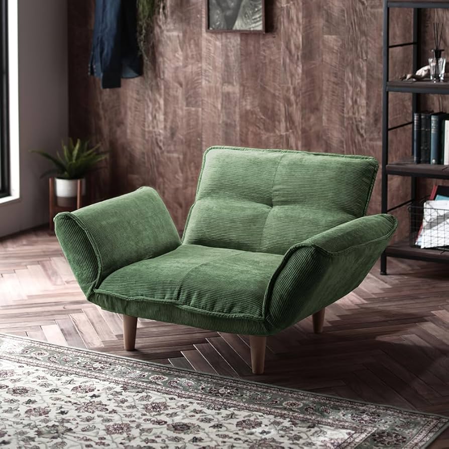 Amazon｜ソファー 1人掛け カウチソファー リクライニング モス