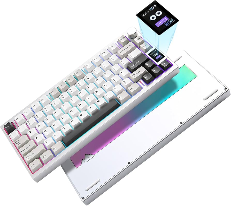 Amazon.com: YUNZII AL80 Wireless Mechanical Keyboard(Silver, Cocoa