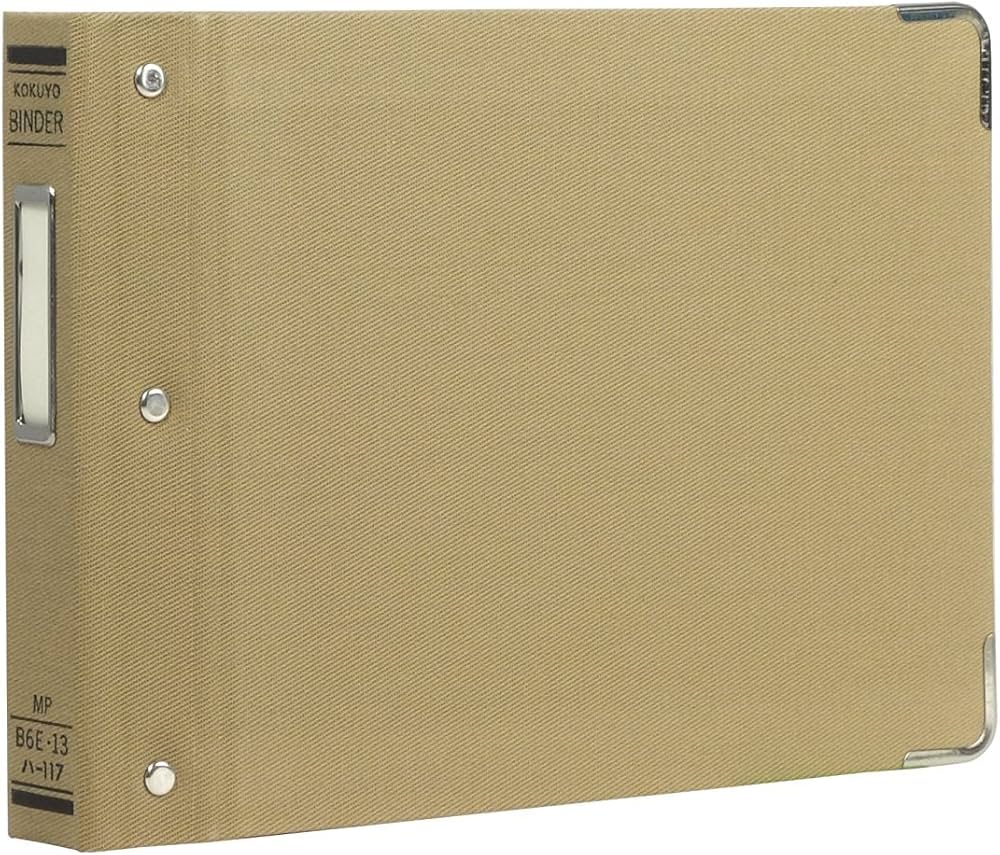 Amazon | コクヨ ファイル バインダー 布貼 B6 横 角金付 13穴 100枚