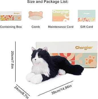 Amazon.co.jp: Chongker 猫ぬいぐるみ リアル 本物そっくり