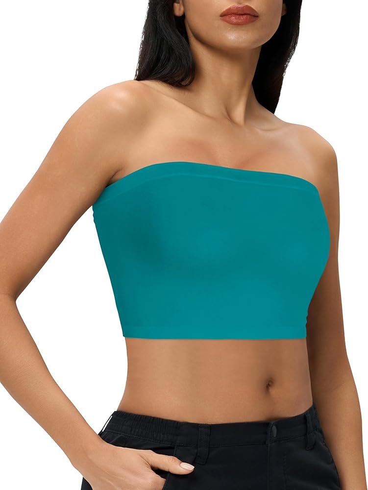 Amazon.com: Tube Tops for Women Summer Crop Top Basic Casual