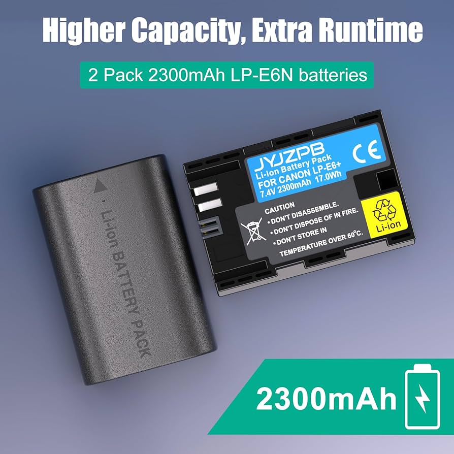 Amazon.com: JYJZPB 2-Pack LP-E6N Batteries Compatible for Canon