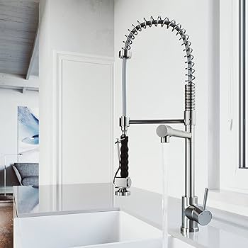 VIGO Zurich 27'' H Single Handle Pull-Down Sprayer Kitchen Faucet