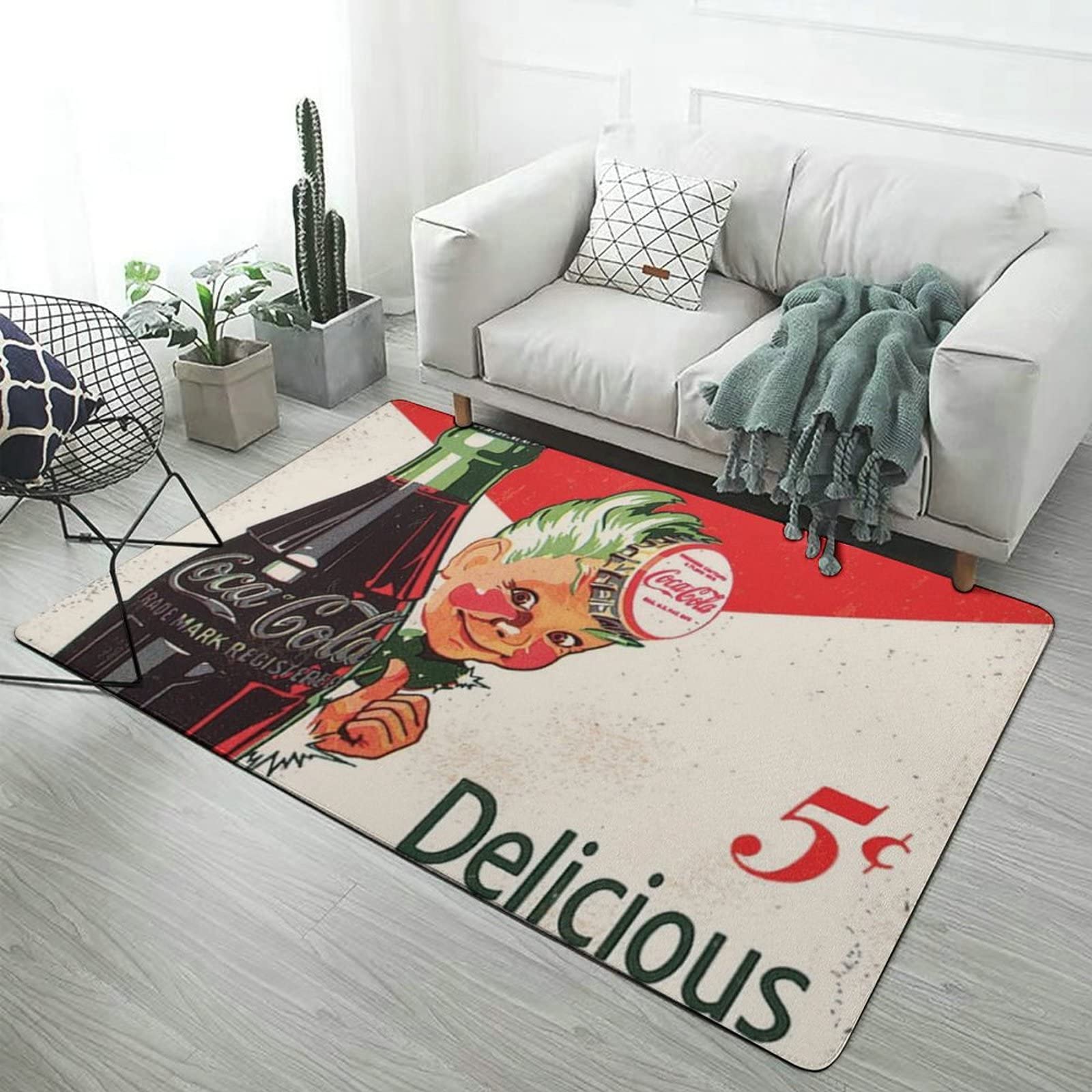 Amazon | コカコーララグ カーペット 洗える ラグマット 滑り止め付