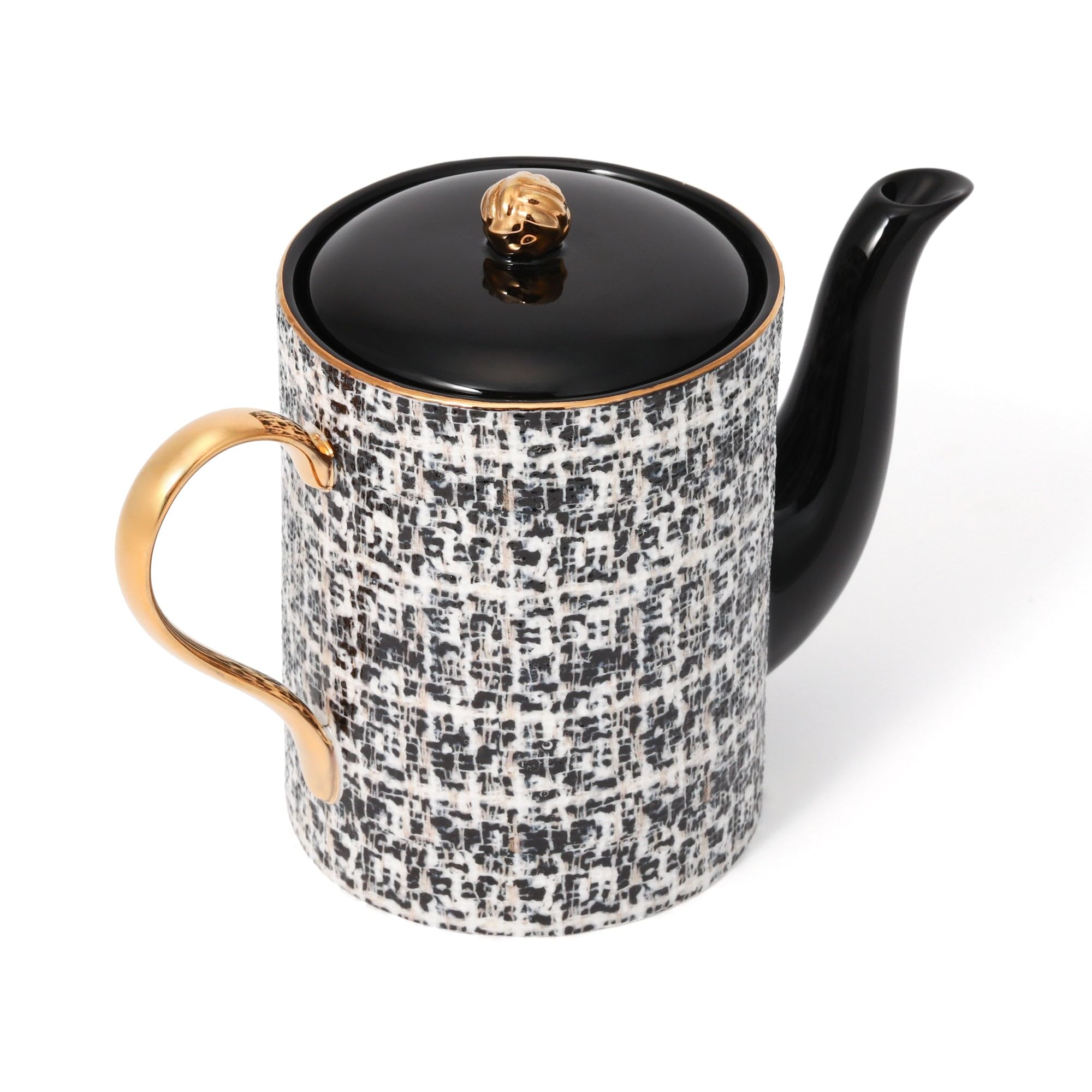 Amazon｜Francfranc フランフラン ツイード ティーポット ブラック