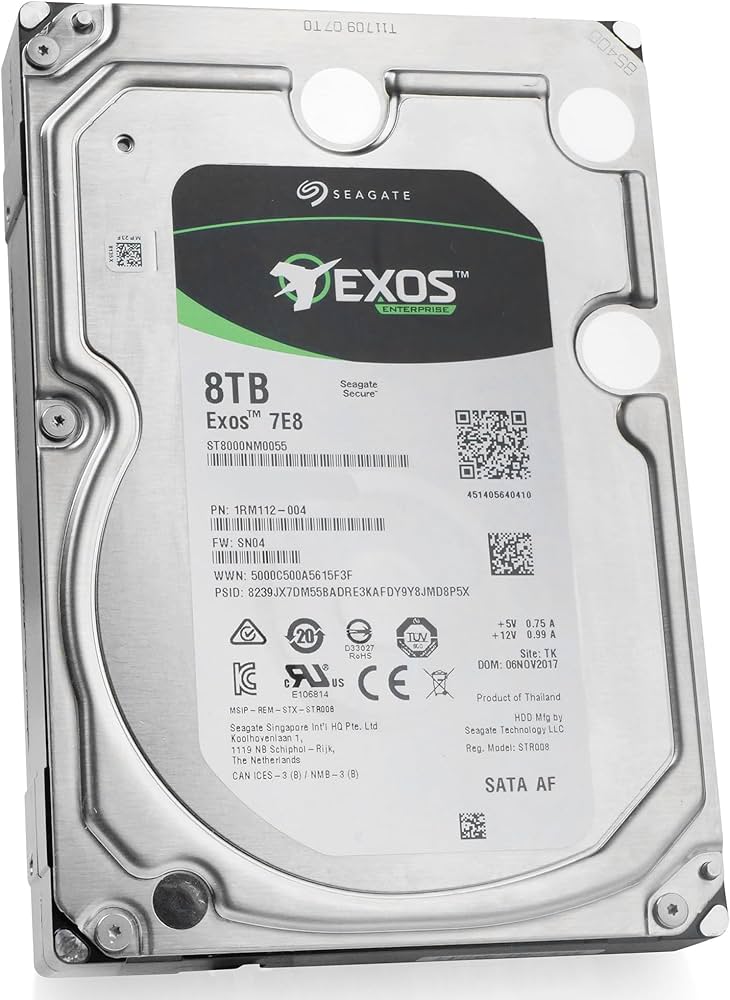 Amazon.com: Seagate Exos 7E8 8TB 512e SATA 256MB Cache 3.5-Inch