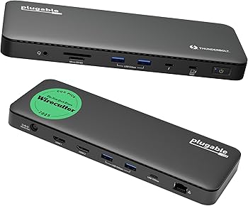 Plugable Thunderbolt 4 Dock with 100W Charging, Thunderbolt