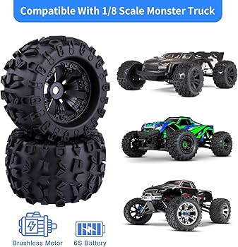 Amazon | AllinRC 1/8スケール RCモンスタートラックタイヤ 3.8インチ