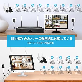 Amazon.co.jp: Jennov 防犯カメラ 屋外 ソーラー 400万画素 単品利用可