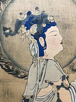 Amazon.co.jp: 木版画宅麿勝賀筆【月天図】原画東寺所蔵大短冊判明治期