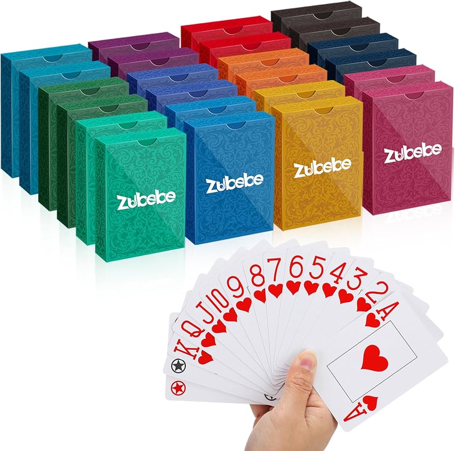 Amazon.com: Zubebe 24 Pack Decks of Nertz Card Game Bulk Standard