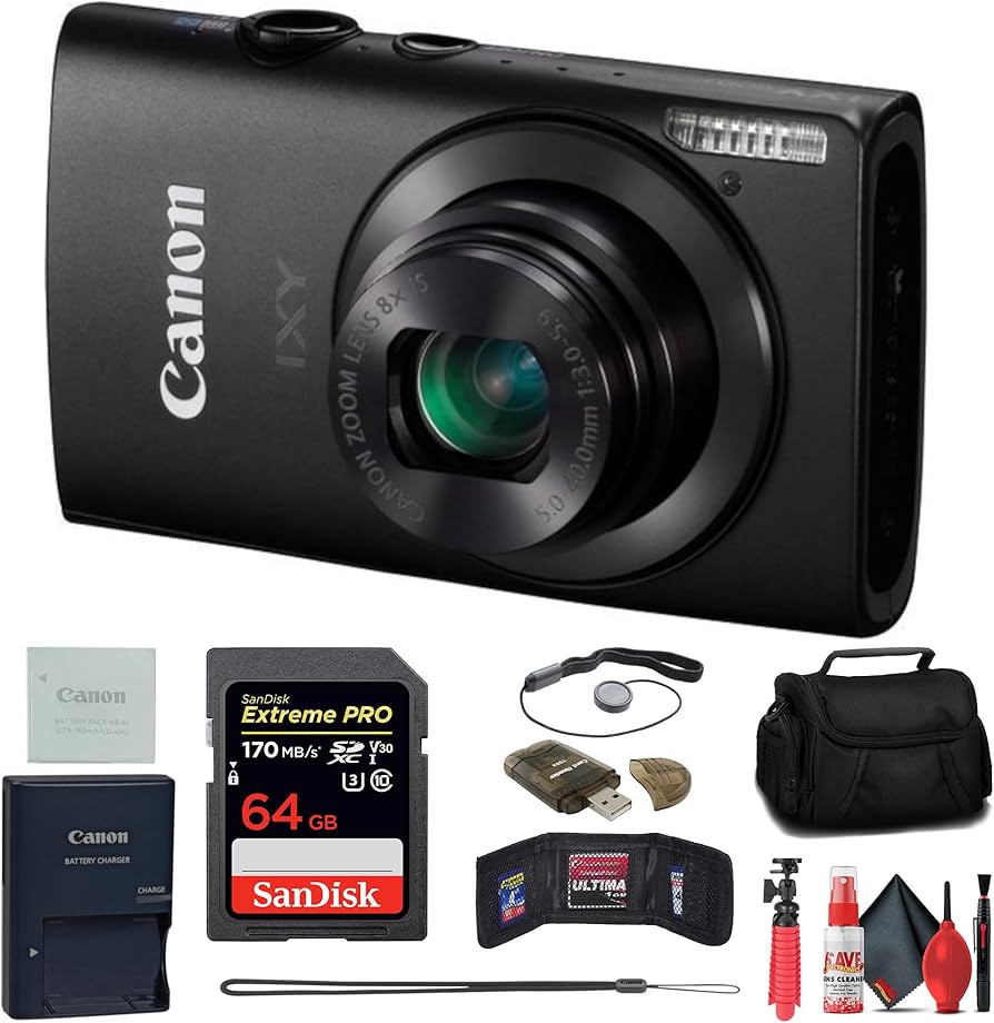 Amazon.com : Canon IXY 600F Digital Camera (Black) + 64GB Memory