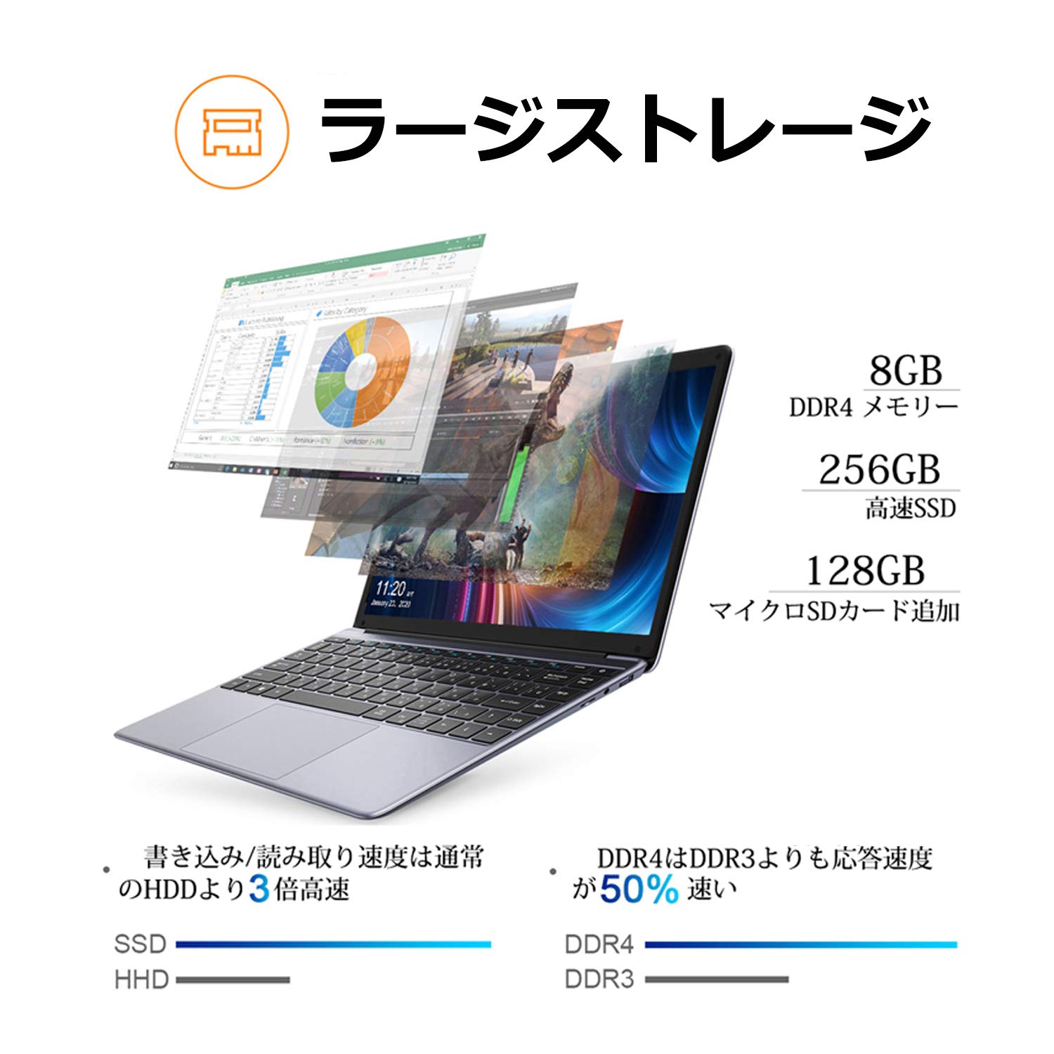 Amazon.co.jp: CHUWI HeroBook Pro ノートパソコン 14.1型 ノートPC
