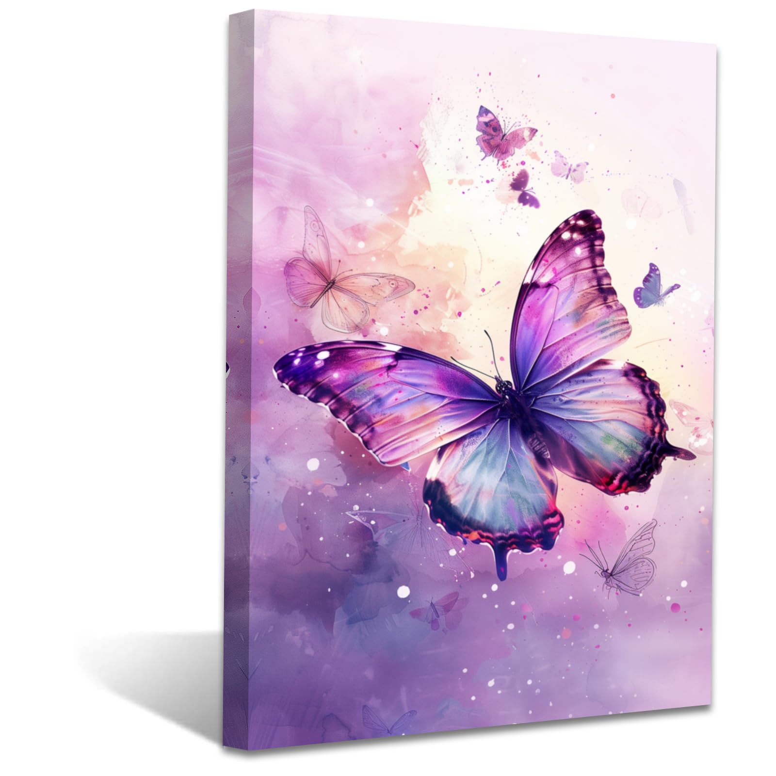 抽象的な蝶と顔のパステル画 抽象的な蝶と顔のパステル画 蝶と水面1