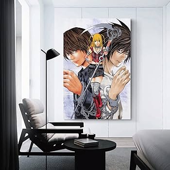 Amazon.co.jp: デスノートアニメポスターデコレーション絵画壁アート