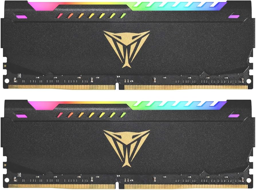 Patriot Viper Steel RGB DDR4 RAM 32GB (2X16GB) 3200MHz CL18 1.35v