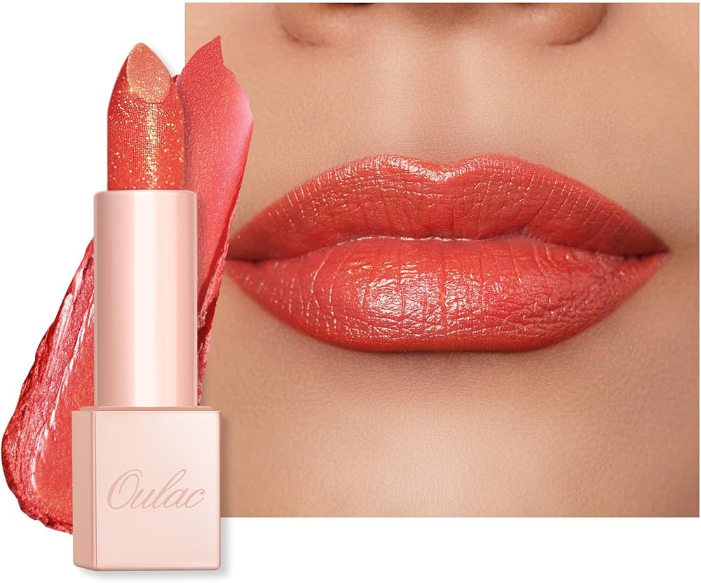 Amazon.com : Oulac Moisturizing Coral Lipstick for Women Tinted