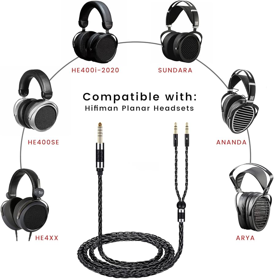 Amazon | weishan バランスケーブル 交換用 Hifiman Sundara、HE4XX