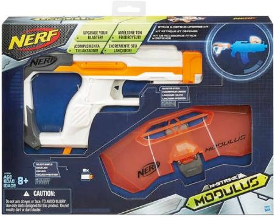 Amazon.com: NERF Modulus Strike and Defend Upgrade Kit : Toys & Games