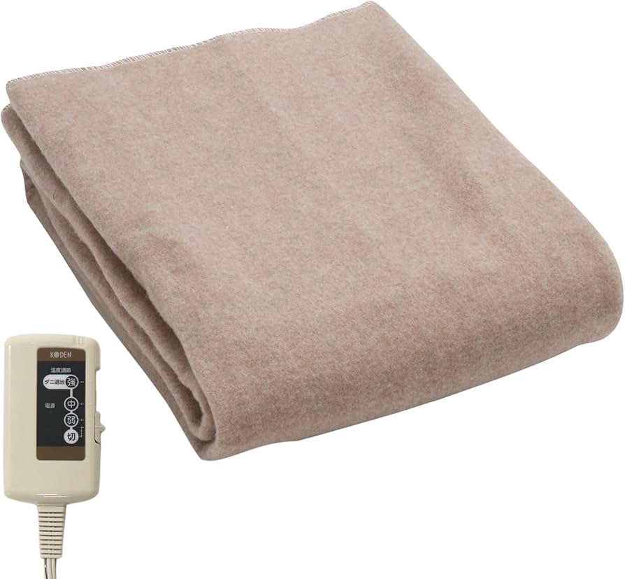 Amazon | 広電(KODEN) 電気毛布 敷き 140×80cm ベージュ 洗える