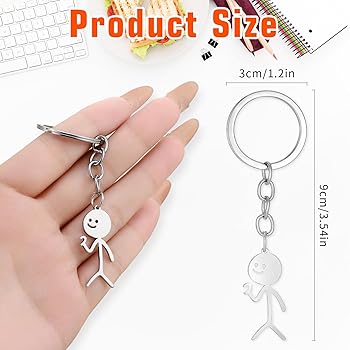 AOZUO 2 Pcs Finger Heart Keychain Matching Friendship Keychains
