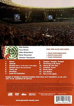 Amazon.com: Genesis: Live at Wembley Stadium [DVD] : Genesis, Phil