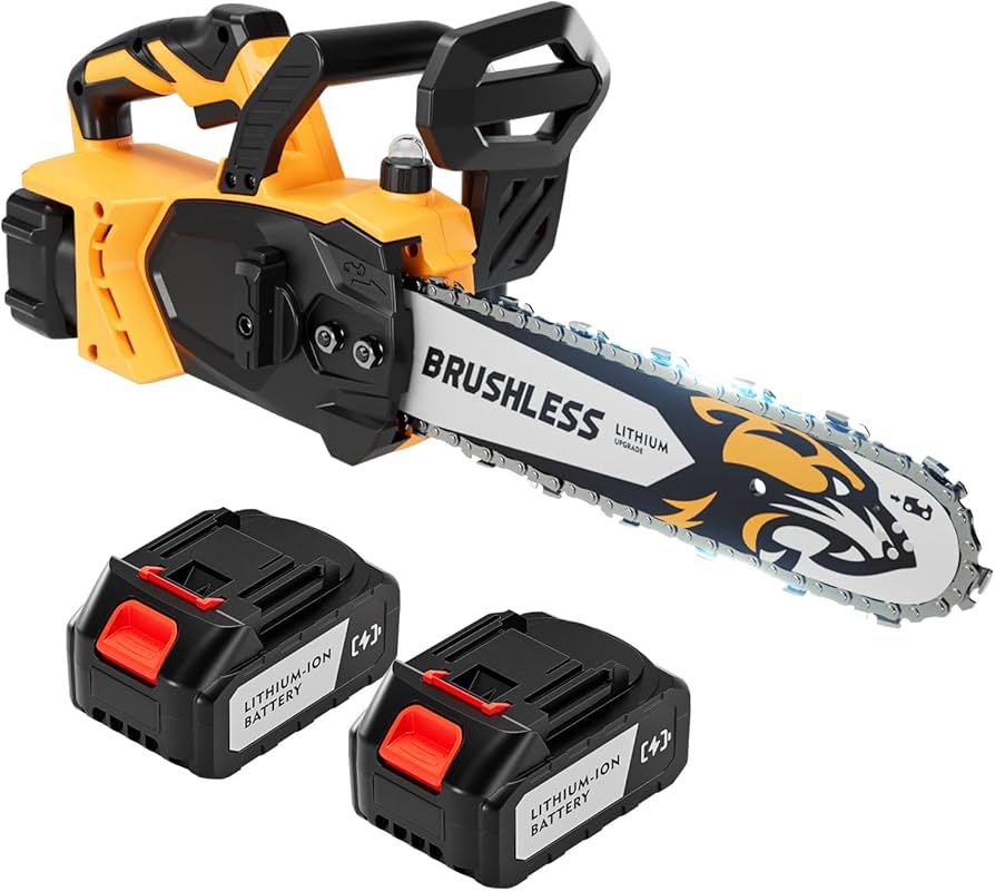 Amazon.com : 12-Inch Electric Chainsaw with 2 Battery Pack