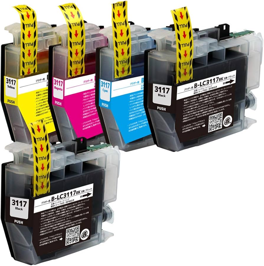 Amazon.co.jp: LC3117-4PK(BK×2/C/M/Y)【5本セット】 brother ブラザー