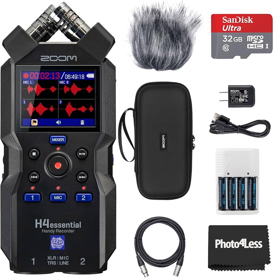 Amazon | Zoom H4essential ハンディレコーダー、ズームアクセサリー