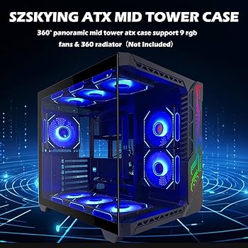 Amazon.co.jp: SZSKYING ゲーミングPCケース ATXマザーボード、タイプC