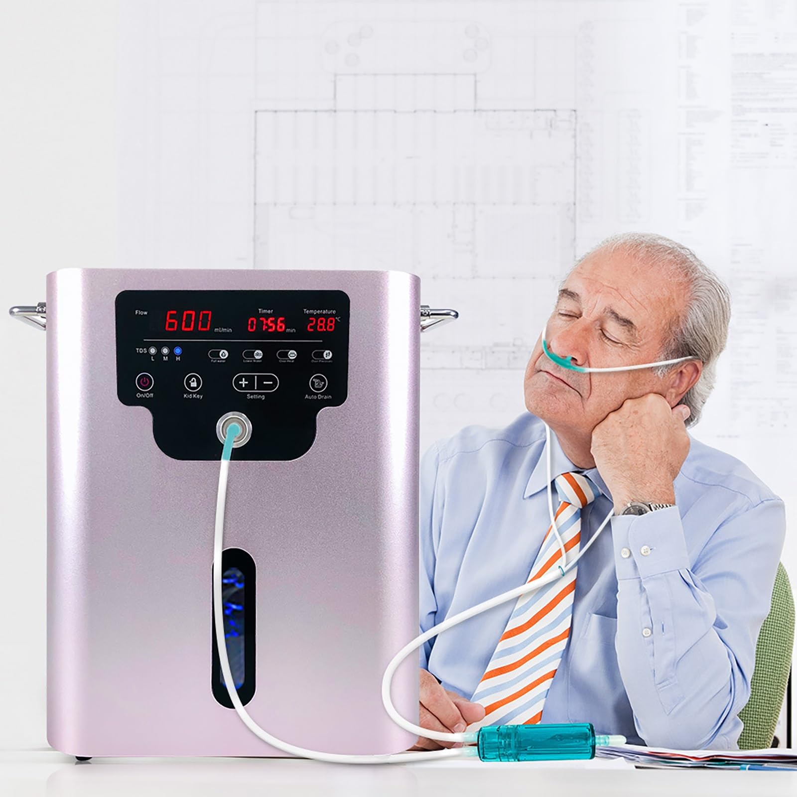 Amazon｜水素吸入機、水素発生器イオナイザー浄化LEDスクリーン付き