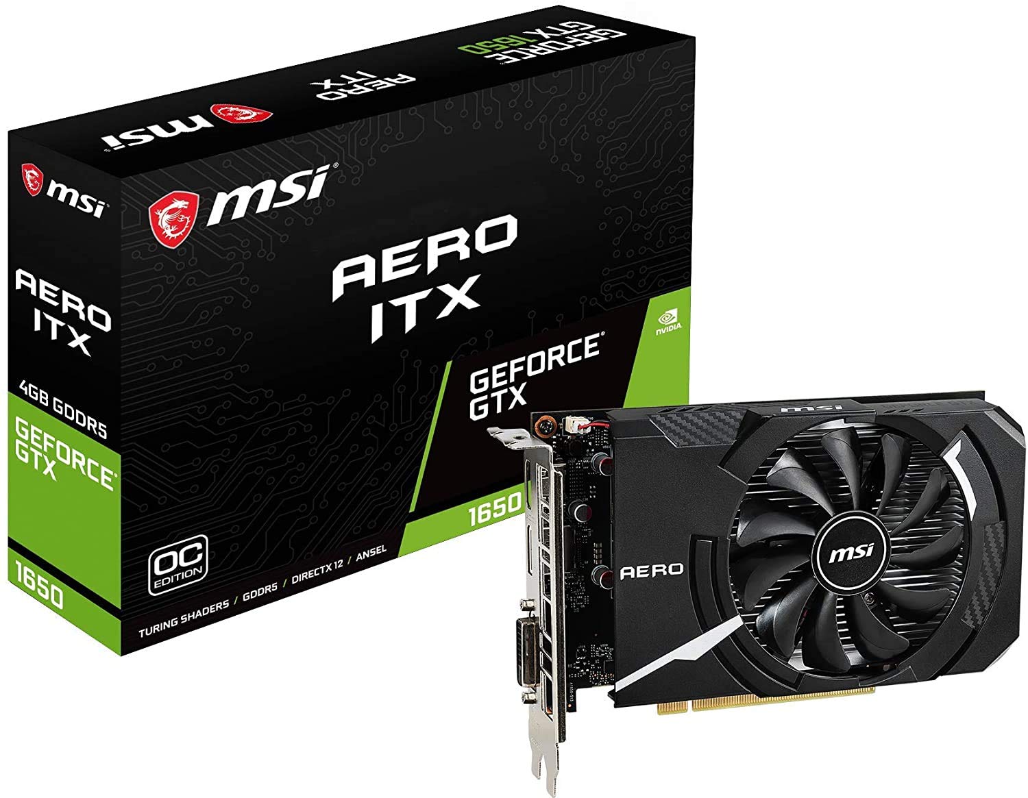 Amazon | MSI GeForce GTX 1650 AERO ITX 4G OC グラフィックスボード