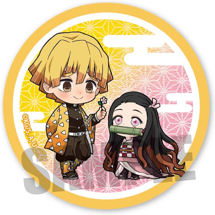 Amazon | 鬼滅の刃 善逸 & 禰豆子 禰豆子といっしょ缶バッジ | バッジ