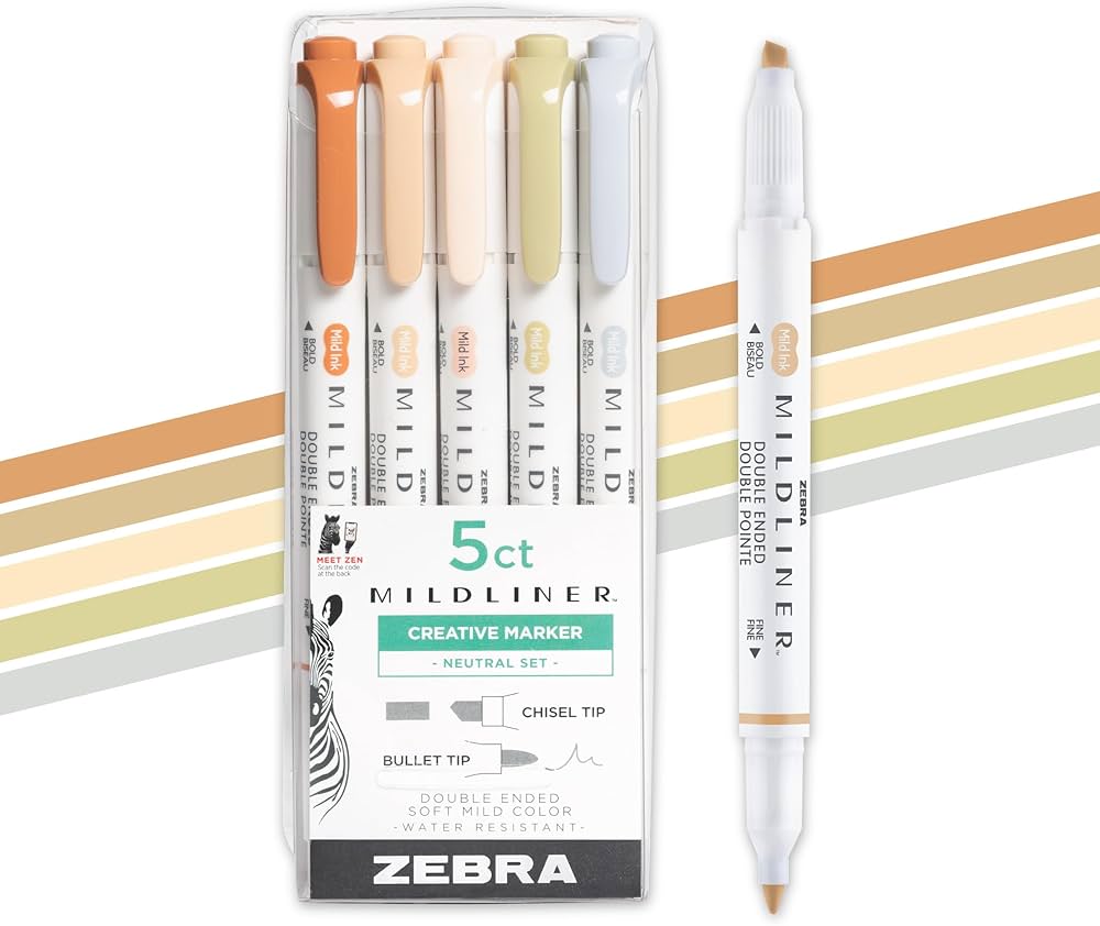 Amazon.co.jp: Zebra Pen Mildliner Double Ended Highlighter, Broad