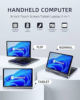 Amazon.com: KOOFORWAY Mini Laptop 8 inch HD Touchscreen Portable