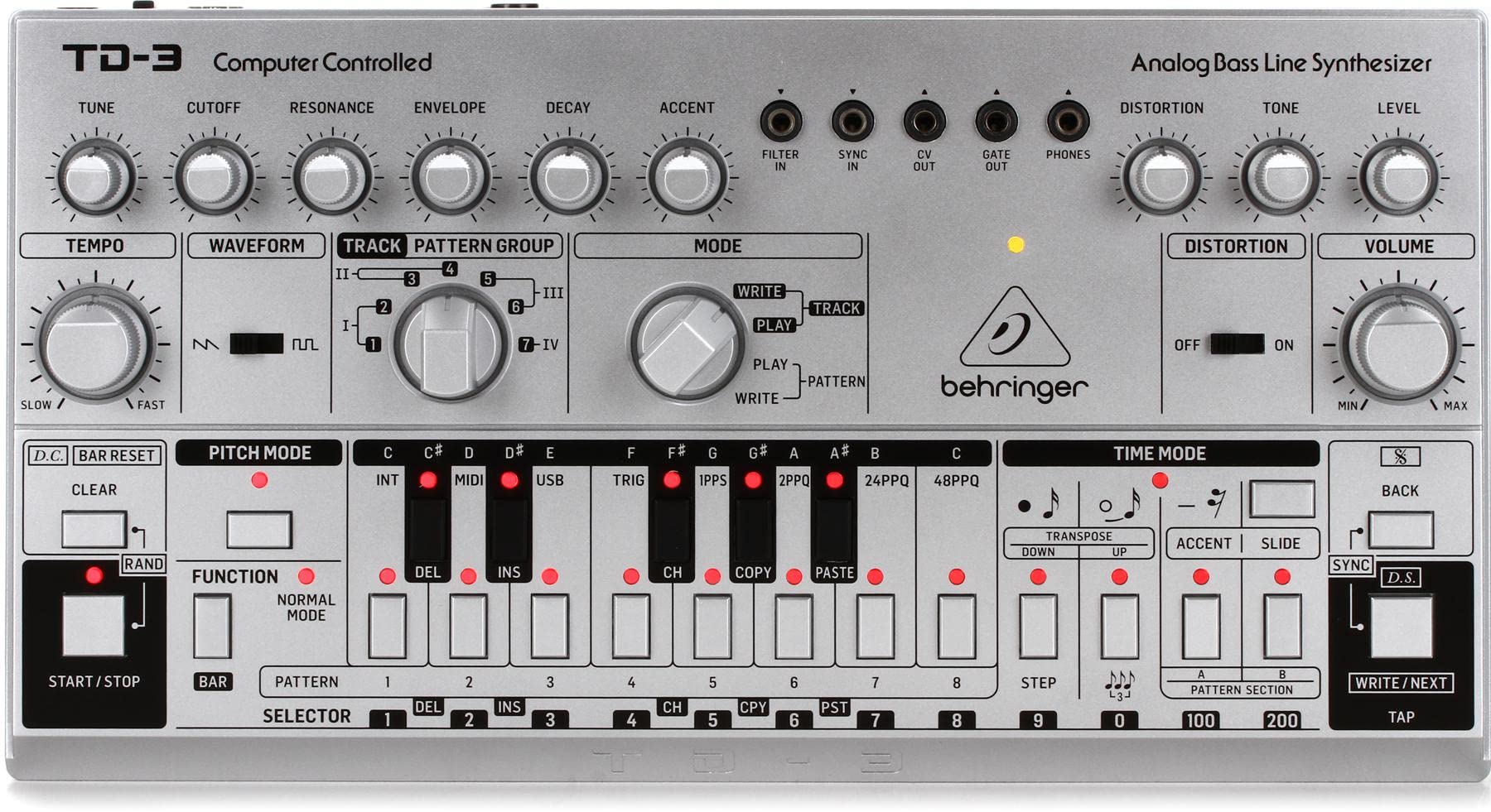 Amazon.com: Behringer TD-3-SR Analog Bass Line Synthesizer with