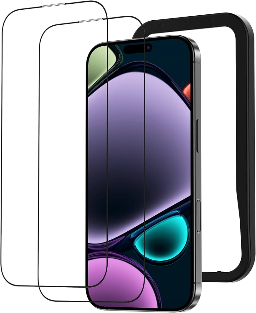 Amazon | NIMASO ガラスフィルム iPhone 16 pro 用 強化ガラス 黒縁