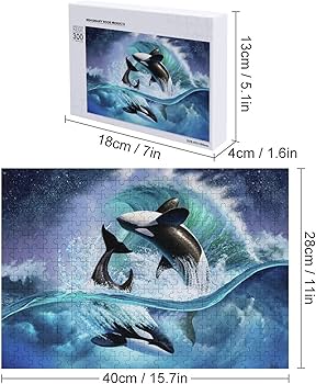 Amazon.co.jp: パズル シャチ 海洋生物 鯨 ジグソーパズル 300ピース