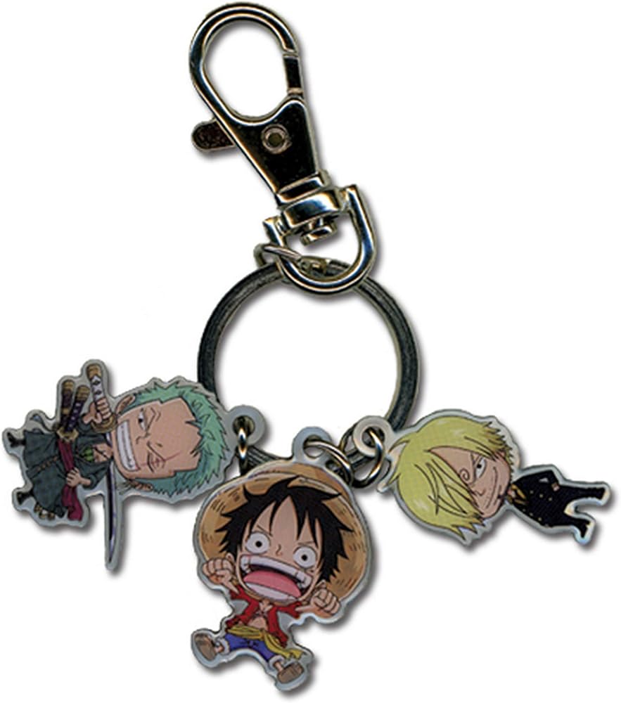 Amazon.co.jp: One Piece ワンピース メタル 3連 キーホルダー ゾロ