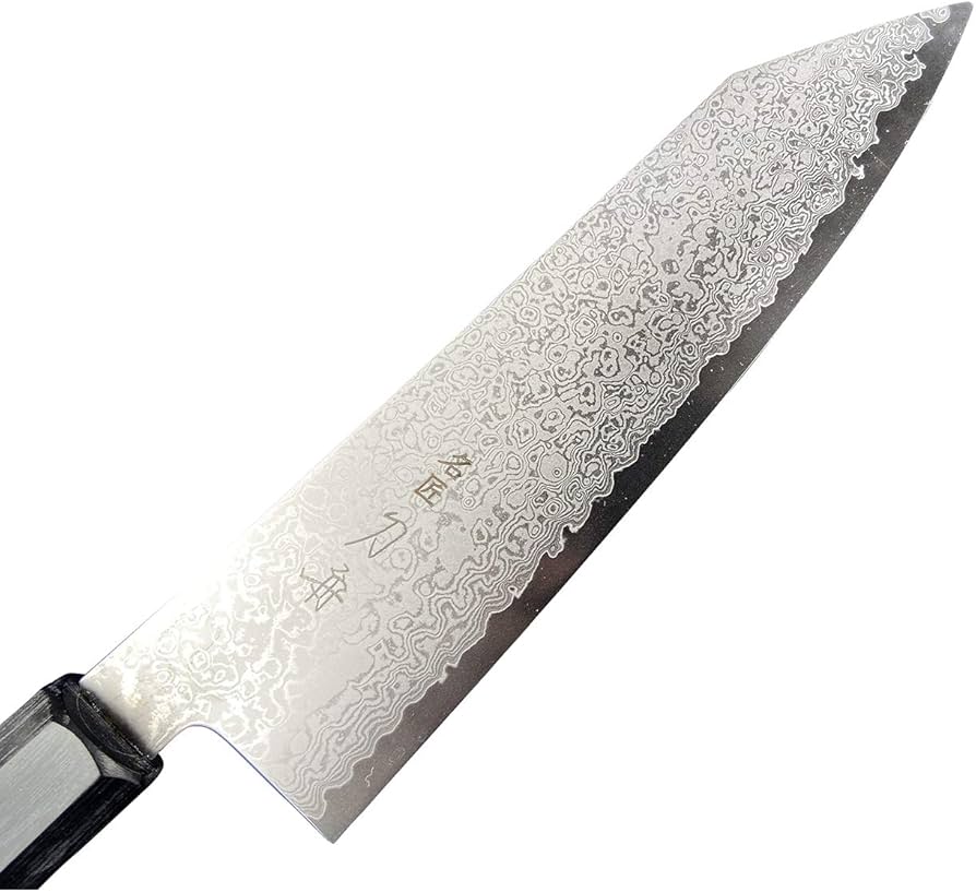 Amazon.co.jp: 刀舟技研 包丁 ダマスカス 鋼 切付 三徳 包丁 180mm