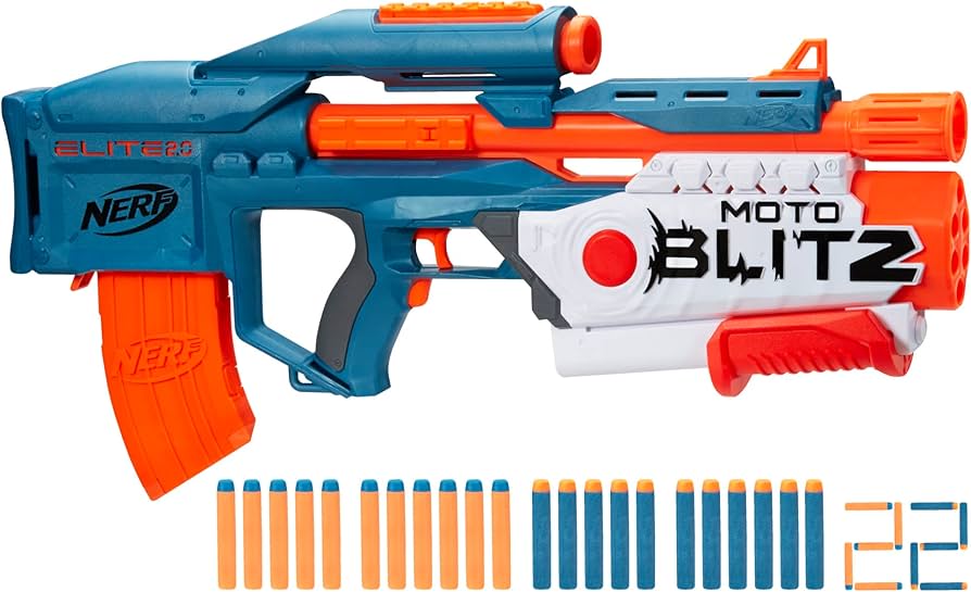 Amazon.com: Nerf Elite 2.0 Motoblitz Blaster with Scope, Motorized