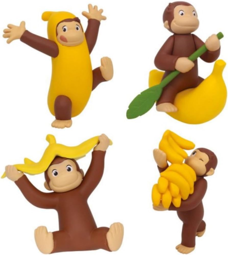 Amazon.co.jp: おさるのジョージ バナナ大好き！フィギュア2 × 全4種