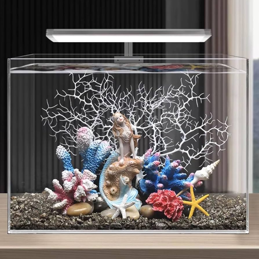 Amazon.co.jp: アクアリウム 水槽 オブジェ 人魚 人形 人魚姫装飾